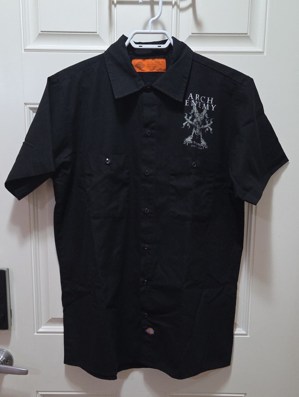 2007 Black Arch Enemy 'World Tyranny Tour' Short-Sleeve Work Shirt